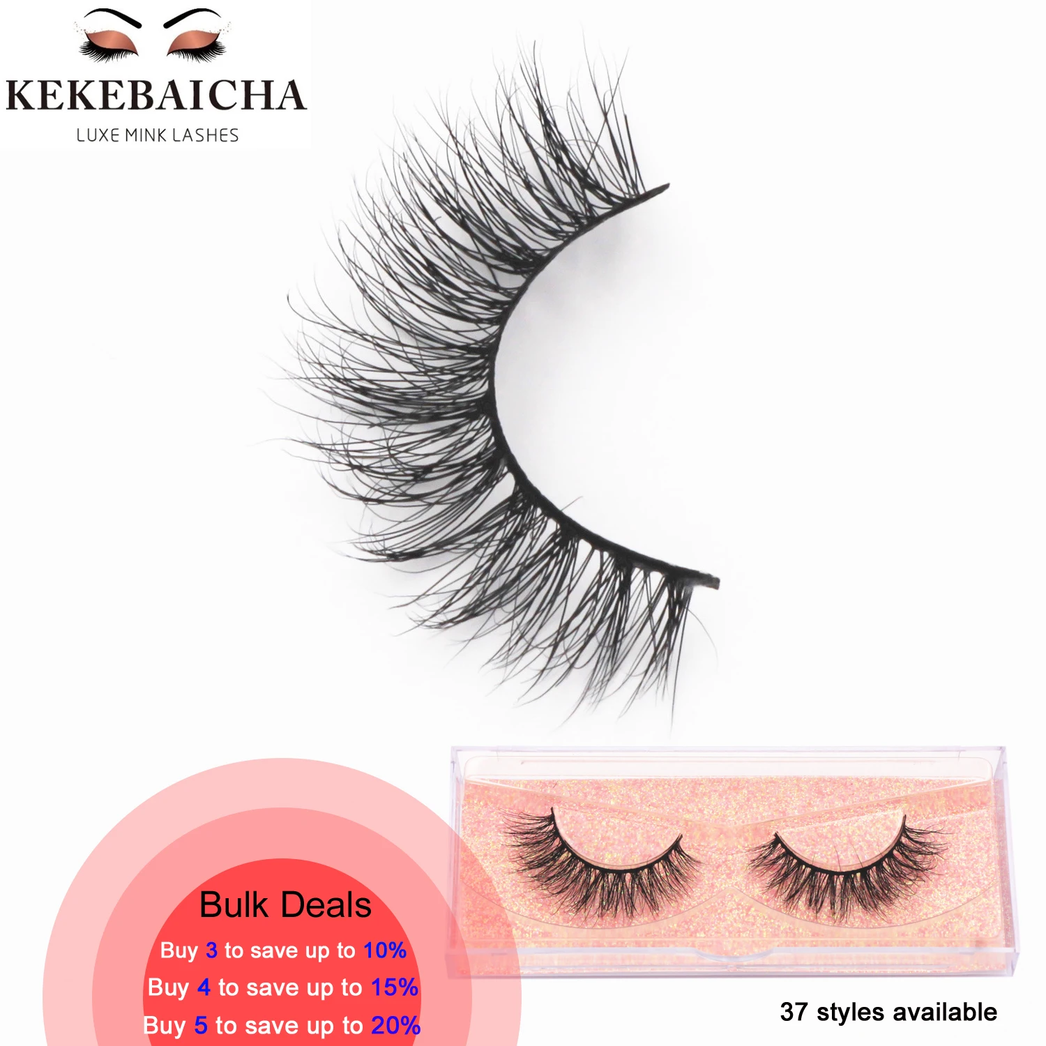 Норковые ресницы KEKEBAICHA без жестокости крест накрест тонкие Накладные ручной