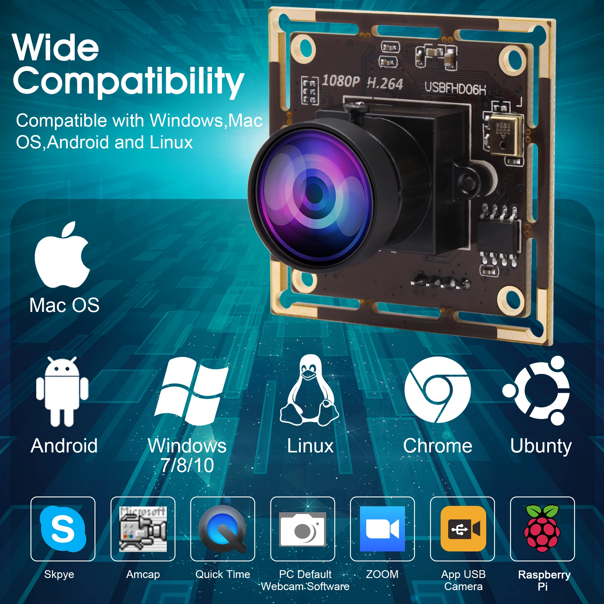 1080P Low Light Camera 0.01Lux Sony IMX322 UVC H.264 Wide Angle 170degree fisheye USB Webcam Module for Machine Vision | Безопасность и