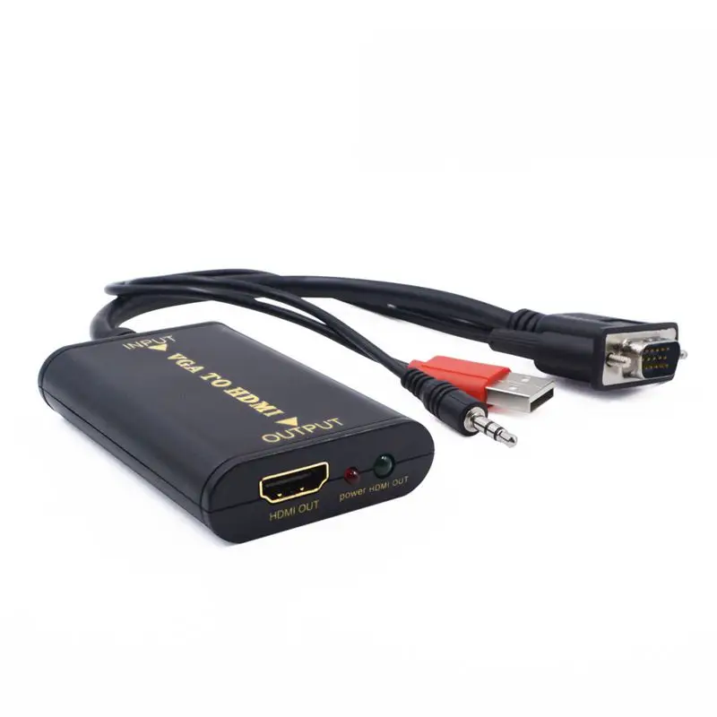 VGA в HDMI конвертер 1080P HD аудио VGA2HDMI адаптер HDTV преобразователь аудиовизуальных
