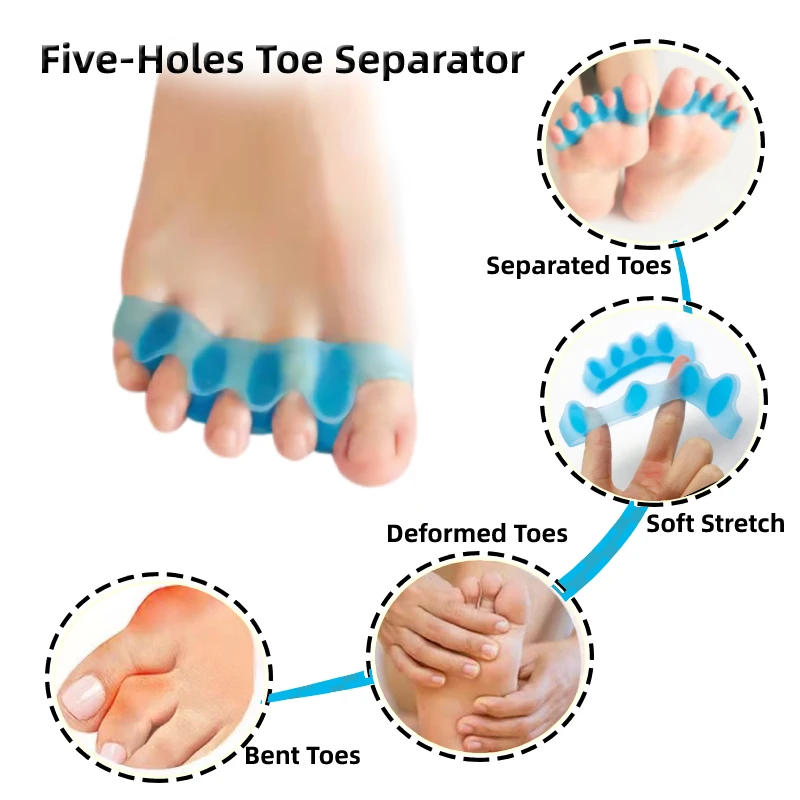 

1/2Pair Gel Thumb Valgus Corrector Toe Separators Protector Silicone Bunion Spacers Stretchers Straightener Foot Care Tool