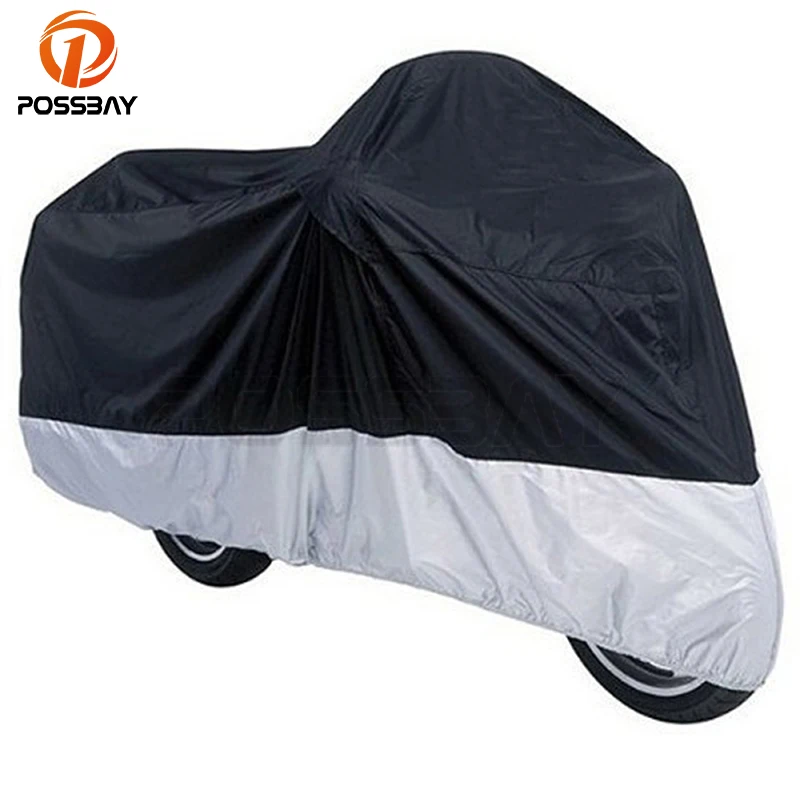

POSSBAY Motorcycle Cover Waterproof Rain Prevention Dustproof Covering Cafe Racer Motocross Protection Bike Moped Scooter Cover