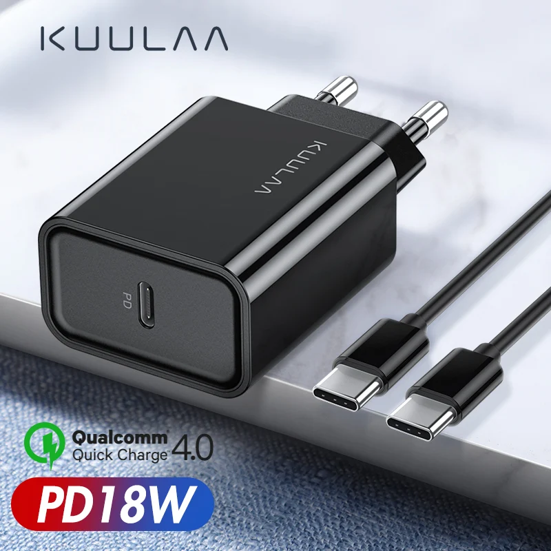 KUULAA PD 18 Вт быстрый комплект зарядного устройства USB быстрая зарядка 4 0 Быстрая C