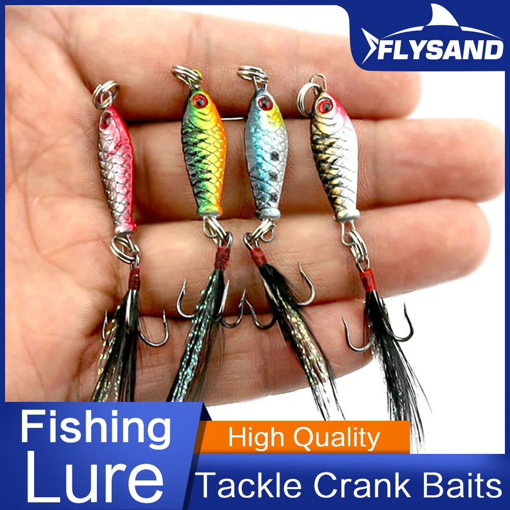

FLYSAND Minnow Fishing Lures Bass Crankbait 4# Hooks Tackle Crank Baits Tackle Tool Fishing Accessories