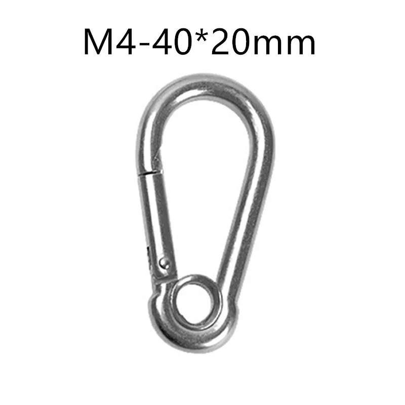 

M4-M12 Climbing Spring Hook Carabiner Safety Buckle D-Ring Lock Keychain Camping