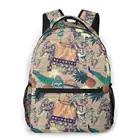 Рюкзак для девочек-подростков, школьные ранцы с принтом индийских слонов, ананасов, цветов, Повседневная Дорожная сумка на плечо