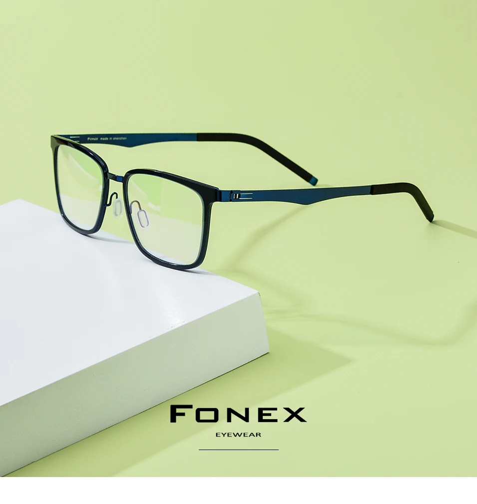 FONEX TR90, оправа для очков, Мужские квадратные очки по рецепту,, новинка, близорукость, оптическая оправа, очки для женщин, Безвинтовые очки