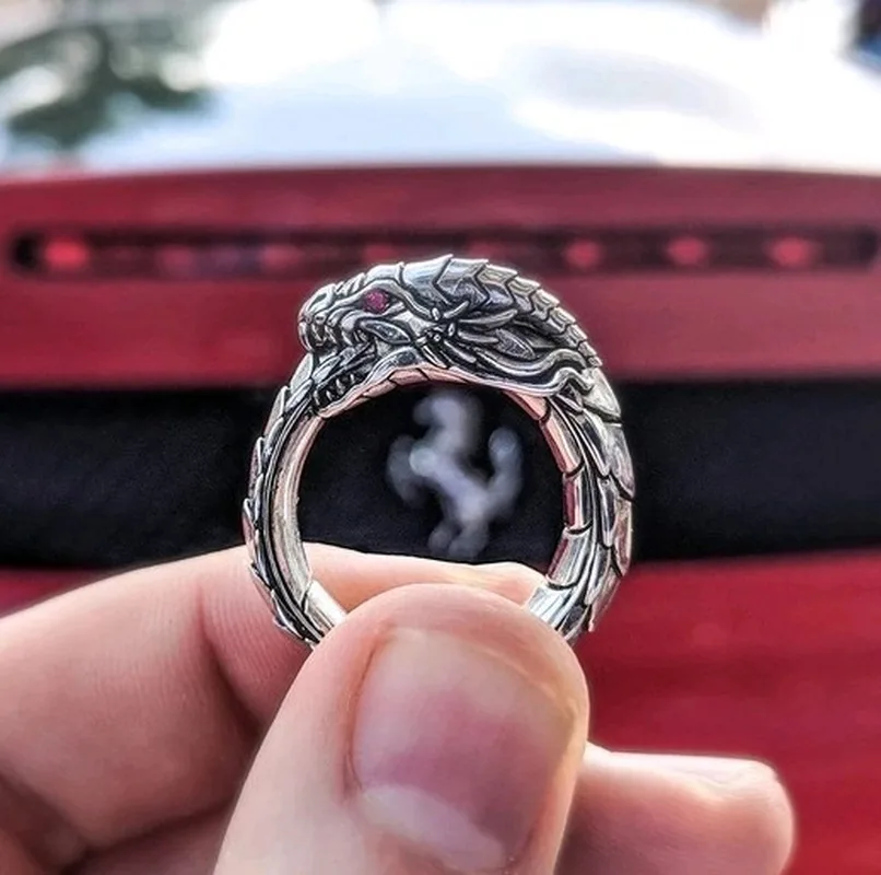 Кольца Viking в стиле панк рок хип хоп модные кольца Dragon для Мужчин Ювелирные