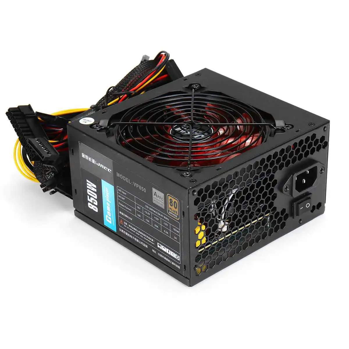 Блок питания 850 Вт для активного PFC тихий вентилятор ATX 12 В ПК SATA игровой пк