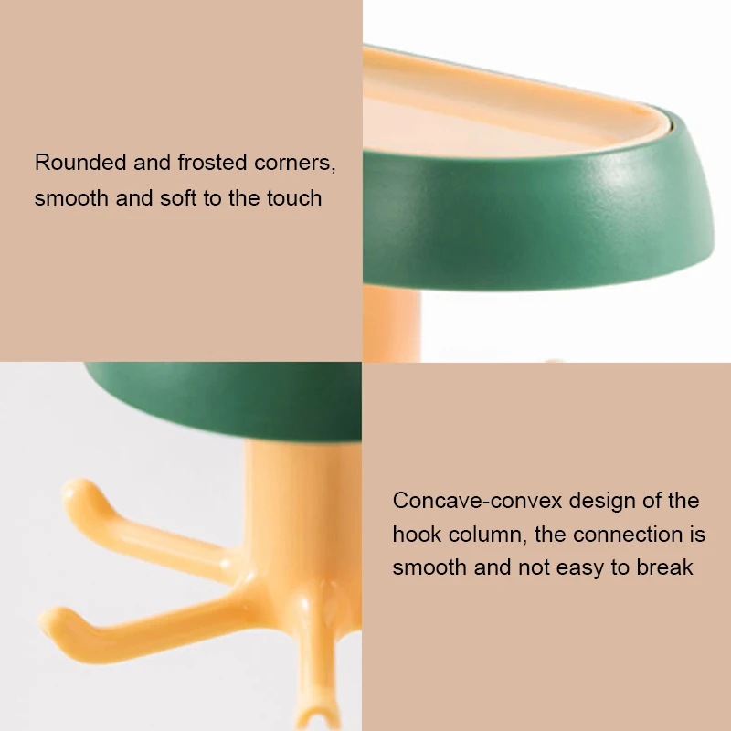 

Rotating Hook Kitchen Supplies Punch-free Seamless Shelf Storage Kitchen Cabinet Wall Rack Waterproof Spatula Spoon Rack