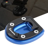 motorcycle cnc kickstand foot side stand enlarge extension pad support plate for vespa gts300 2019 2020 accessories