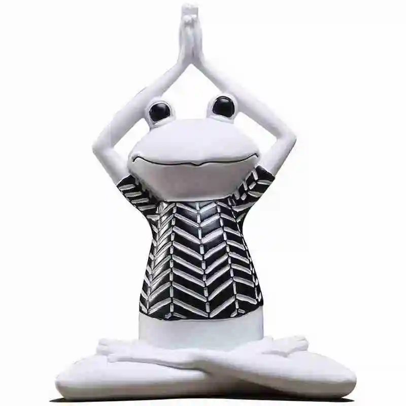 

Nordic Style Personality Yoga Frog Ornaments Children's Clothing Shop Window Decorations Cute Frog Miniature Figurines Ornaments