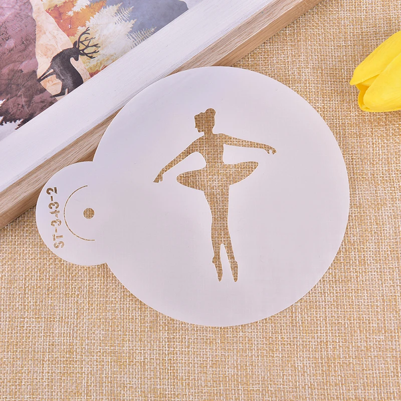 3PCS Ballerina Shape Sugar Cake Decoration Icing Hollow Out Coffee & Cookie Garland Moulds | Дом и сад