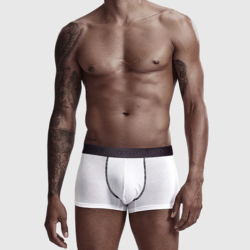 2020 однотонные мужские эластичные шорты боксеры трусы мужское нижнее белье