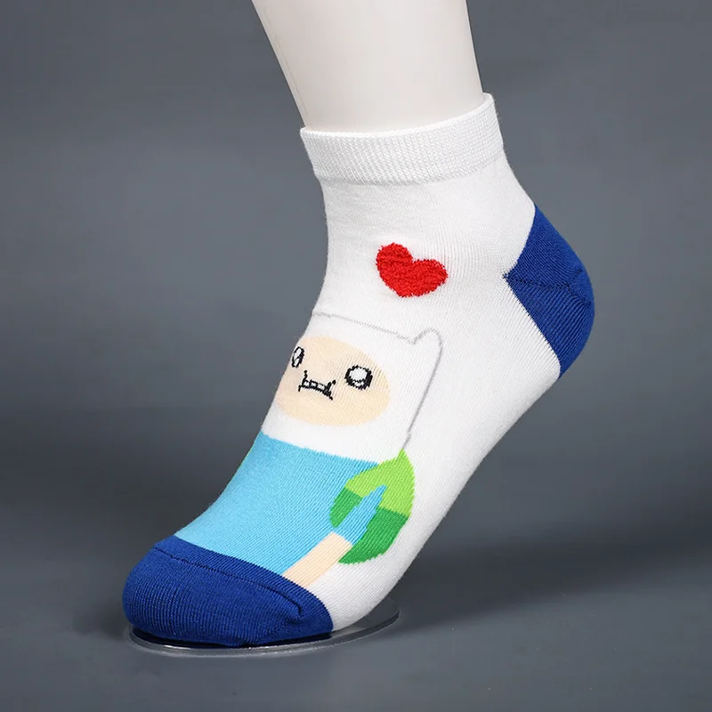 

Adventure with Finn and Jake Anime Socks Lumpy Space Princess BMO Cute Funny Women Spring Summer Comfort Cotton Short Sock Time