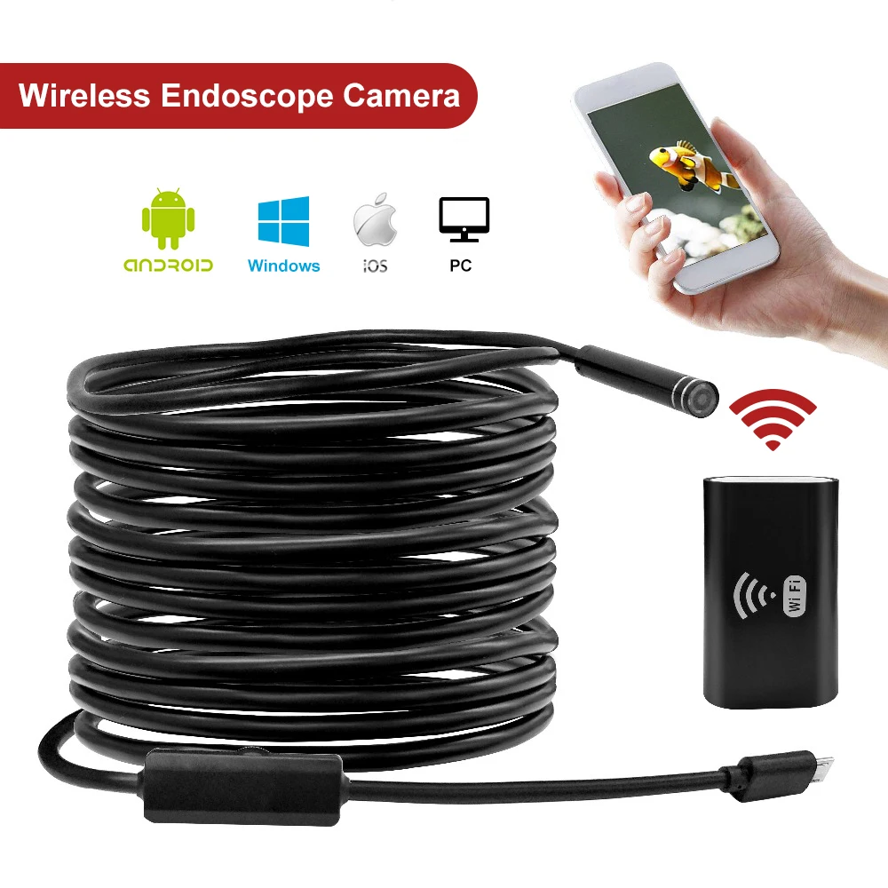 

Камера-Эндоскоп, 3 м, WiFi, Android 720P, iPhone, Бороскоп, водонепроницаемая камера, эндоскопическая бороскопическая камера Android iOS