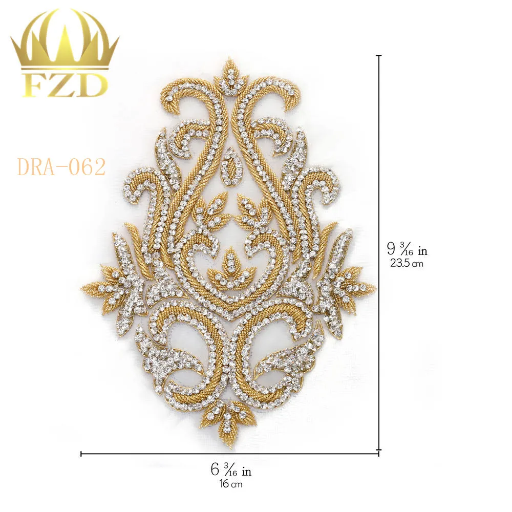 

(5 pieces)Elegant Clear Crystal Stone Beads Patches and Rhinestone Crystal for Wedding Dresses, DIY Decorative Garments