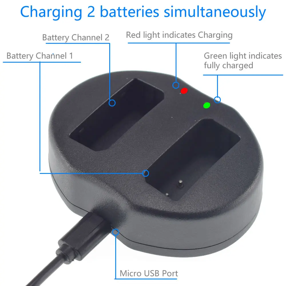 LP-E10 Батарея (2 штуки в упаковке) + двойной Зарядное устройство для цифровой