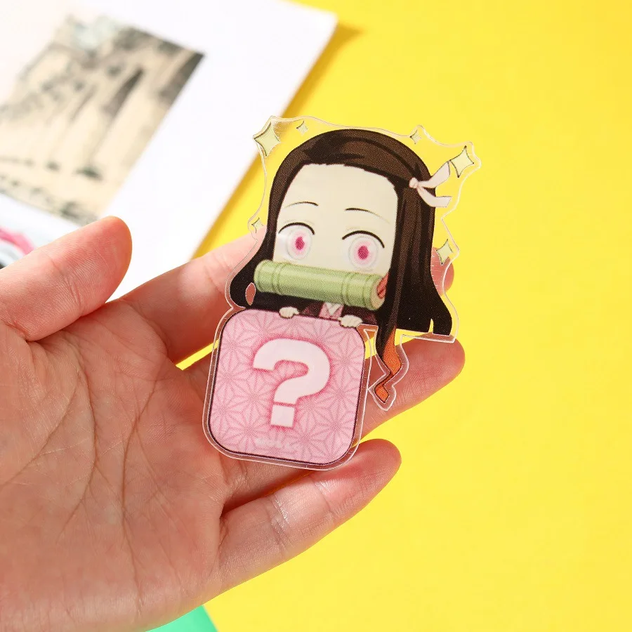 Anime Demon Slayer Kimetsu no Yaiba Pin Badges Plastic Kamado Tanjirou Cosplay Brooch With Clip Fans Gifts Accessories