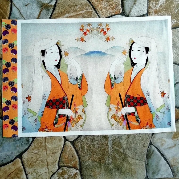 Японская гейша дизайн diy Ручная окрашенная одежда хлопковая Лоскутная Ткань для