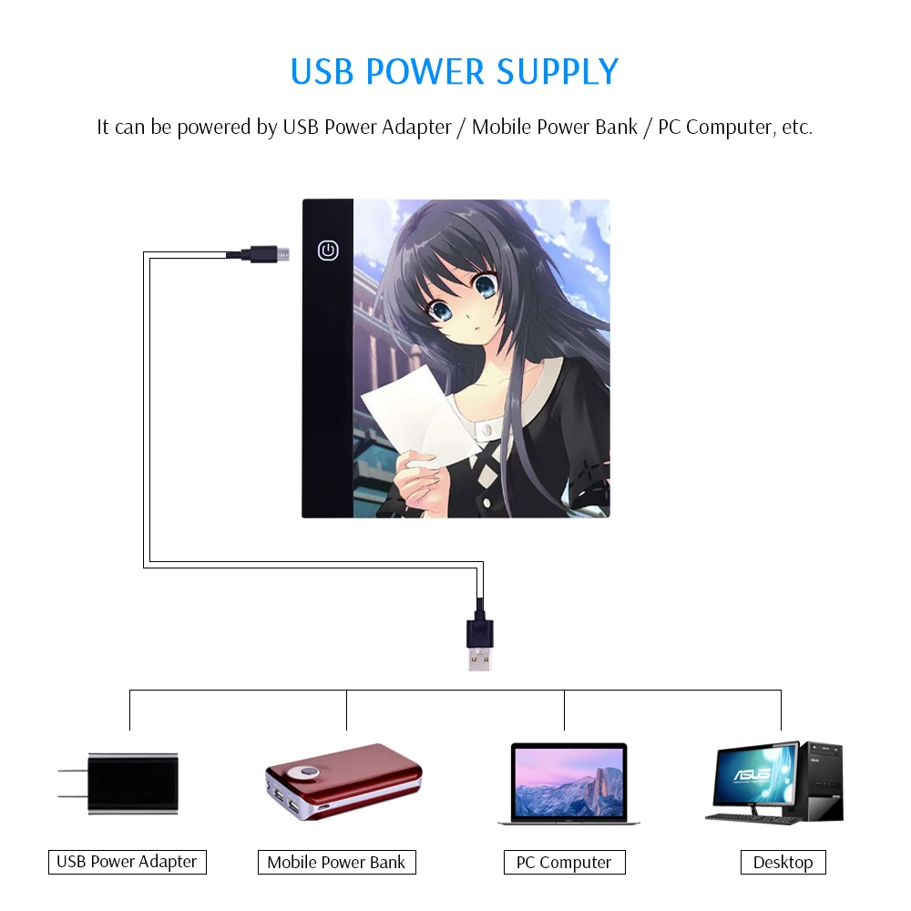 CHIPAL A5 цифровое Рисование графика планшет Электронный USB коврик для рисования светодиодный световой короб художественная Трассировка графические планшеты доска для письма