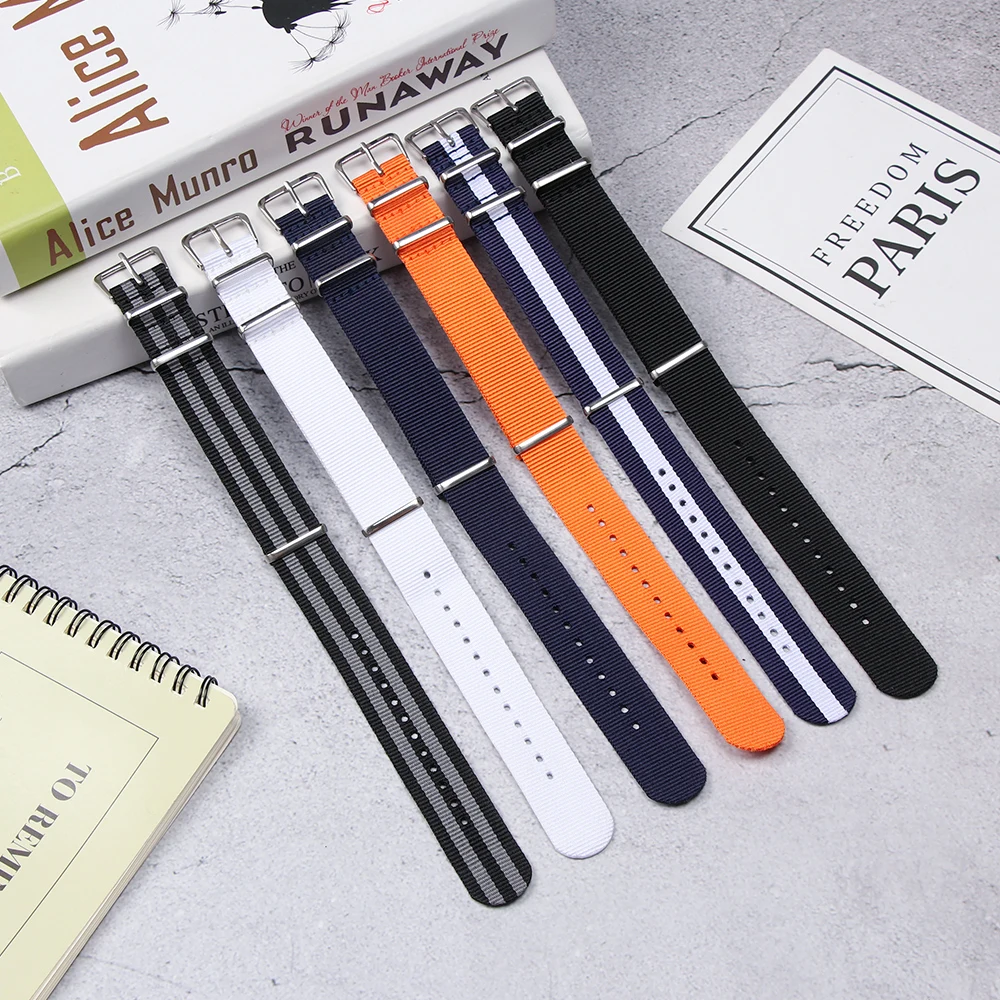 Universal Nylon Watchbands 18 20 22 mm Watch Weaving Band Strap High Quality Wrist Belt Bracelet | Наручные часы
