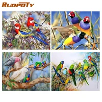 ruopoty framed bird paint by numbers for adults animal picture on canvas coloring by numbers home decor