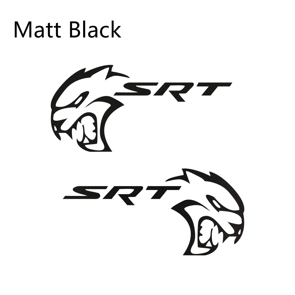 Matt Black 2 шт. наклейки для боковой двери автомобиля для Dodge Mopar Challenger Srt DIY Авто Виниловая пленка наклейки для стайлинга автомобиля аксессуары для тюнинга автомобиля - Название цвета: Matt Black