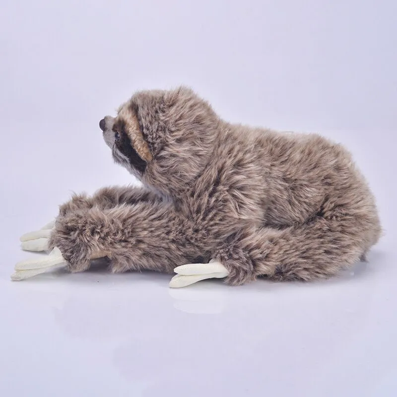 Stuffed Toy Three Toed Cuddly Lying Animals Lifelike Soft Plush Sloth Critters Real Life toy children kids gift |