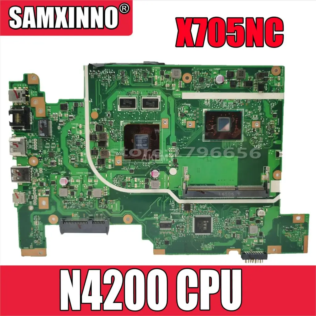 Akmey для Asus Vivobook 17 X705NC X705N N705N N705NC материнская плата ноутбука N4200 CPU тест