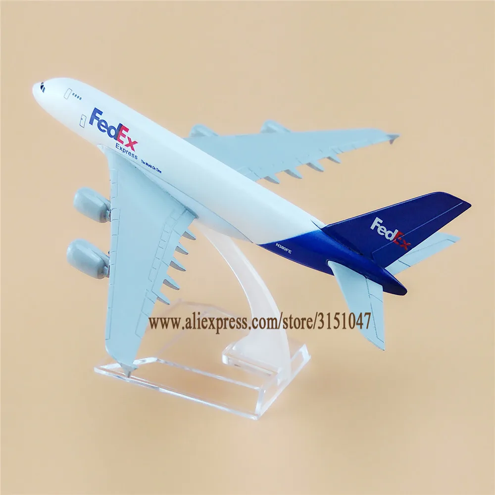 Воздушный FEDEX Экспресс A380 Аэробус 380 авиакомпаний модель самолета дыхательные