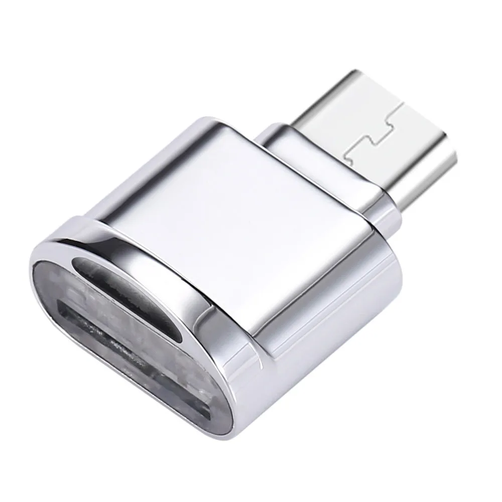 Micro usb 2 0 type c otg телефон мини адаптер для чтения карт памяти алюминиевый кардридер