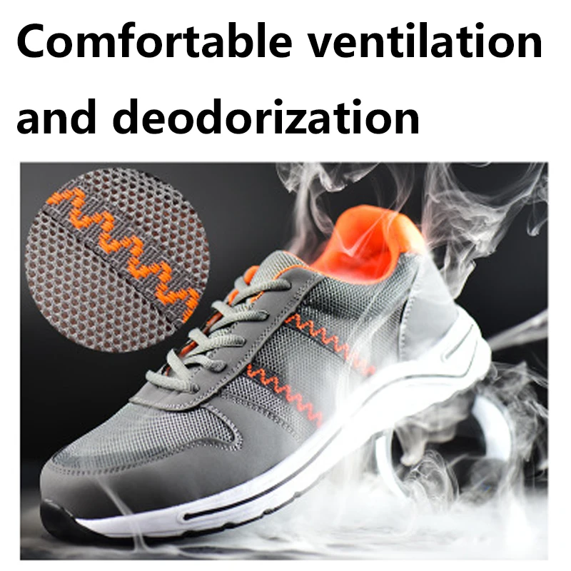 Защитная обувь для мужчин противопунктурная пуленепробиваемая из дышащей ткани