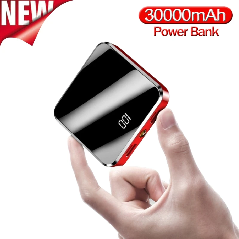 Мини банк силы 30000mAh маленький размер Большая емкость портативное зарядное