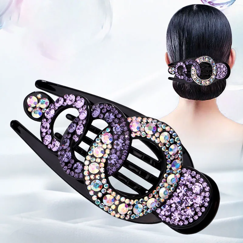 

Rhinestone Large Duckbill Clip Concise And Fashionable Plate Women Girls Elegant Hair Clip Mother Hair Clip Hair Accessories