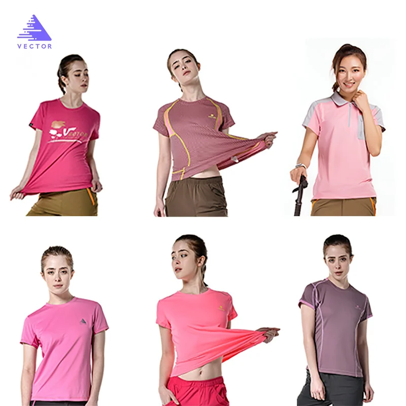 Женская быстросохнущая футболка VECTO дышащая с коротким рукавом для бега и