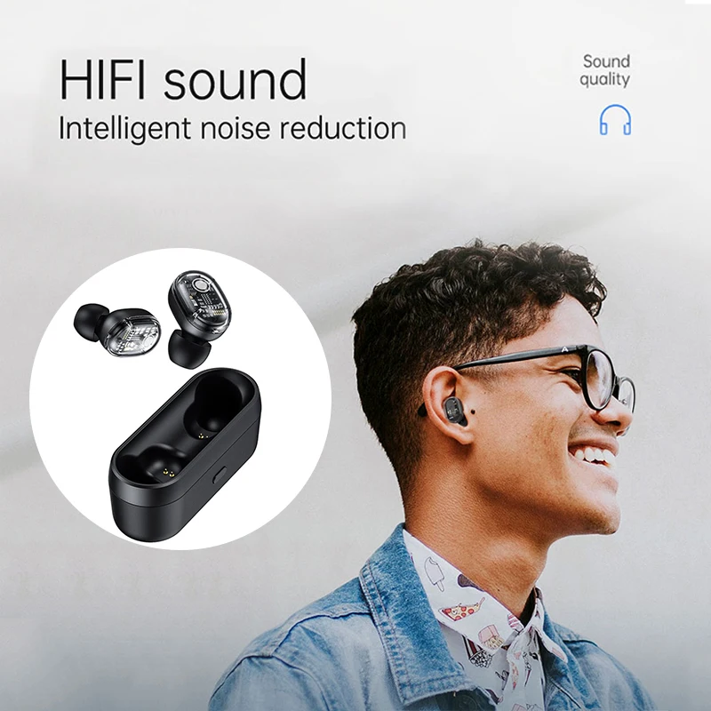 TWS Беспроводная Bluetooth гарнитура 5 0 мини наушники с зарядным боксом Спортивная для