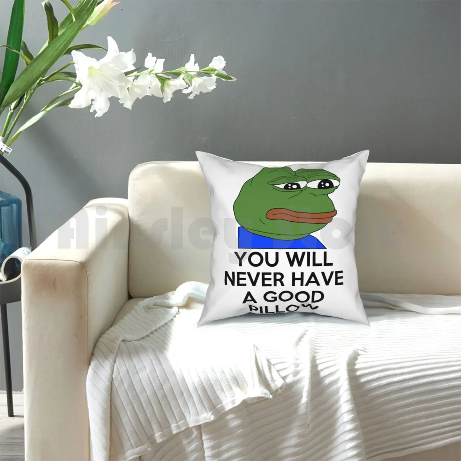 Подушка для мужчин мягкая домашняя с принтом