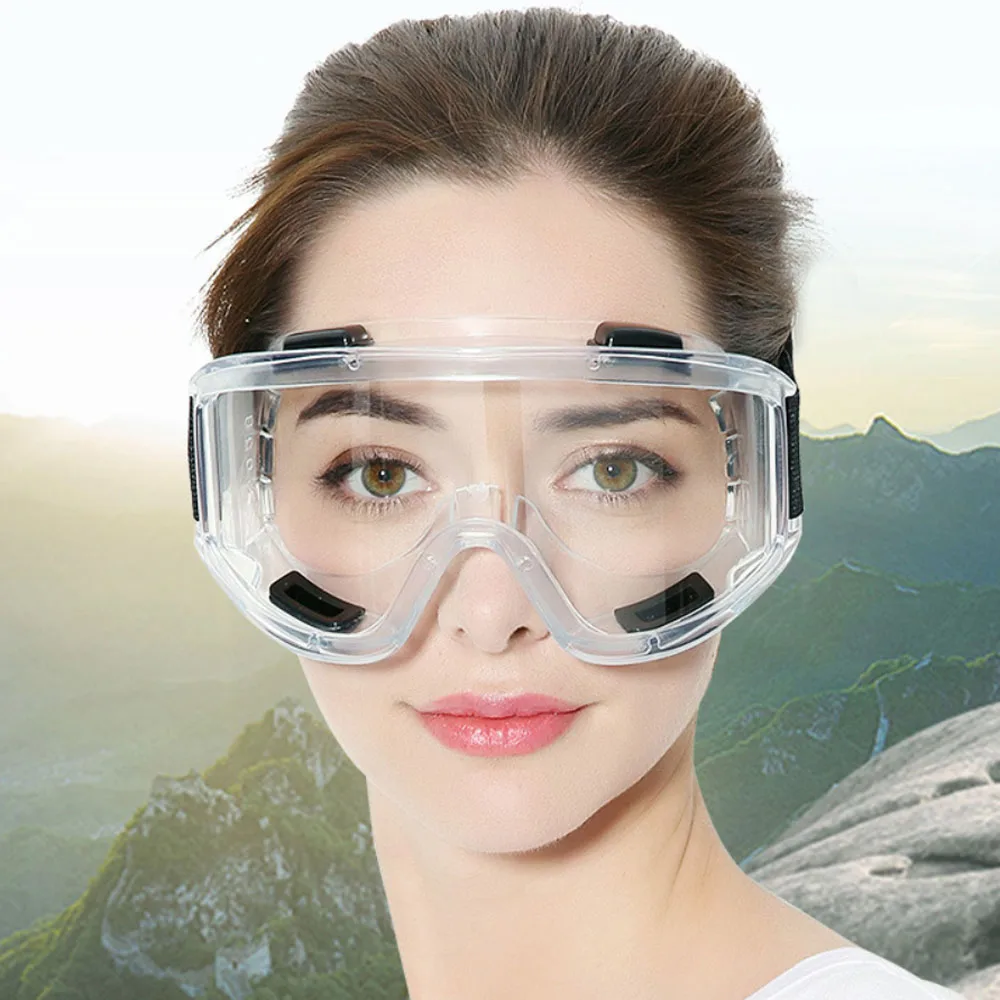 

Safety Goggles Anti Dust Eye Protection Anti-Fog windproof Eyewear Shield Transparent Ultra Clear Lab Glasses