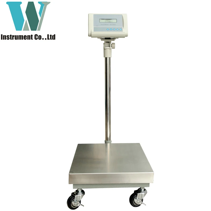 

100kg 200kg 300kg 500kg 1g 0.001kg 10g 0.01kg Accurate Shipping Weighing Balance Platform Floor Scale With Moveable Wheels
