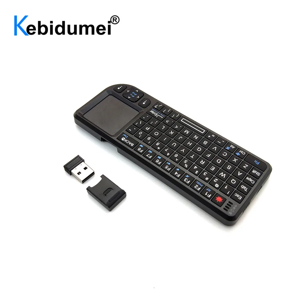 Мини ручной 2 4G RF беспроводная клавиатура испанская русская английская подсветка