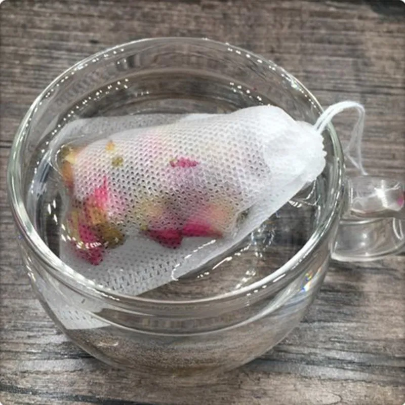 Новый одноразовый нетканый мешок для чая с фильтром емкость пузырчатой супа 100