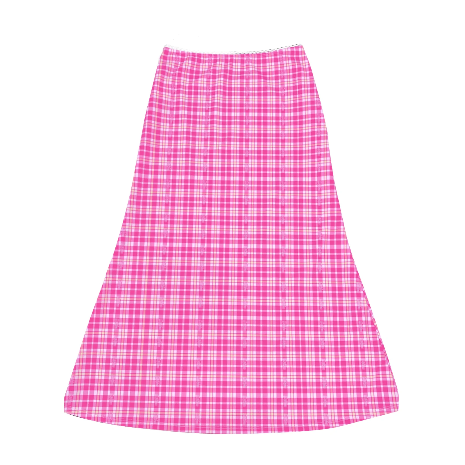 

Women Bodycon Midi Skirts Trendy Plaid Print High Waist Knee Length Stretch Beach 2021 Mujer Swimsuit Ropa Swimwear Beach Summer