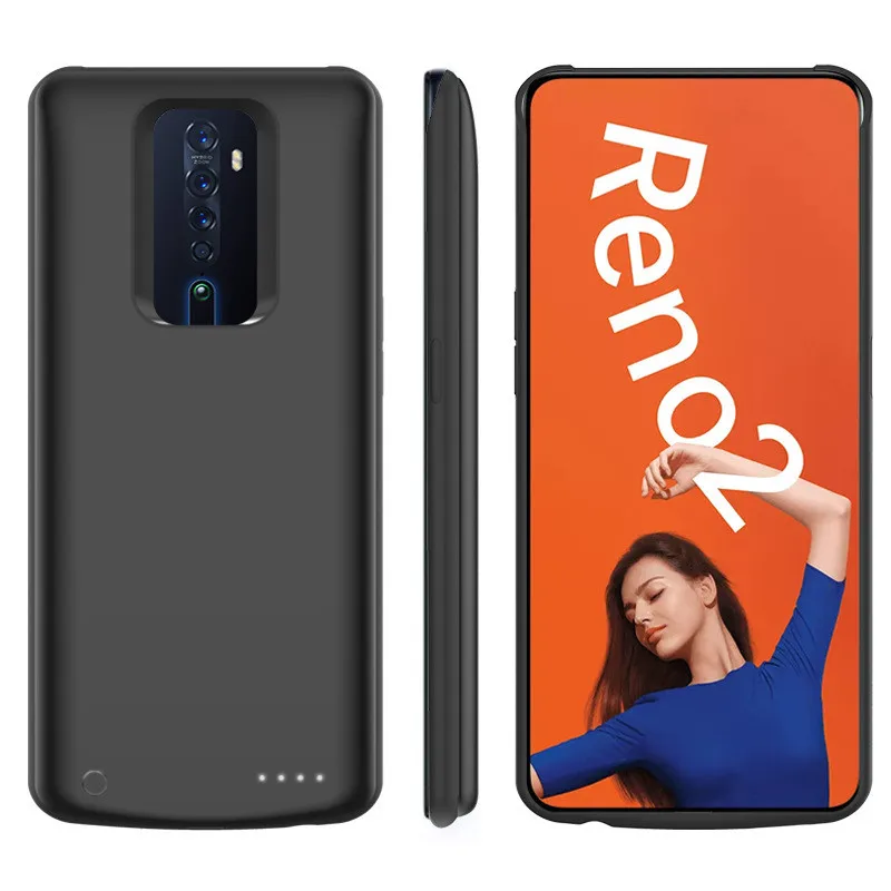Чехол ZKFYS для внешнего аккумулятора OPPO Reno 2 чехол 6500 мАч силиконовый ударопрочный
