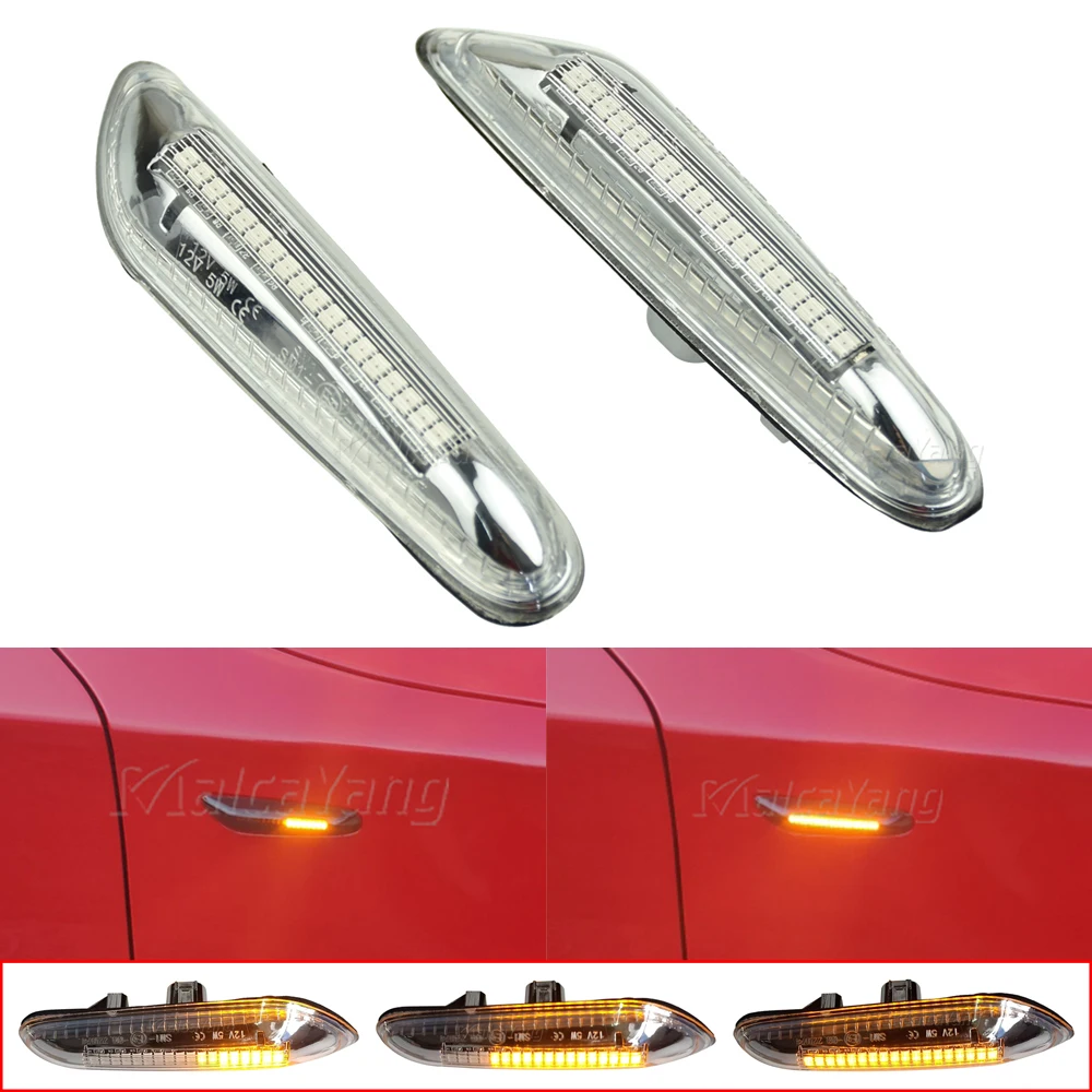 

For BMW X3 E83 X1 E84 X5 X53 E60 E61 E46 E81 E82 E90 E92 E87 E88 120I Dynamic Side Marker Turn Signal Light Repeater Indicator