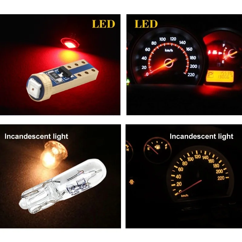 

10 . T5 58 70 73 74 Canbus Error Free 3030 SMD 12V