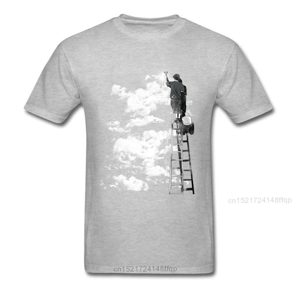 Футболка из 100% хлопка Мужская футболка с оптимистом топы короткими рукавами