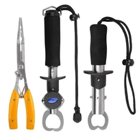 fish grip and pliers tackles fishing pliers clamp set with fishing lip grip weight scale multifunctional line cutter