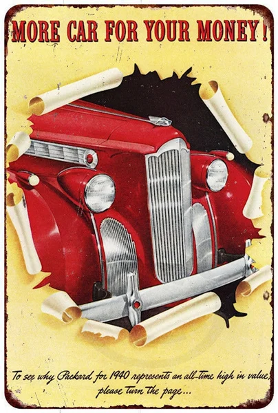

1940 Packard Automobiles Vintage Reproduction Metal Sign