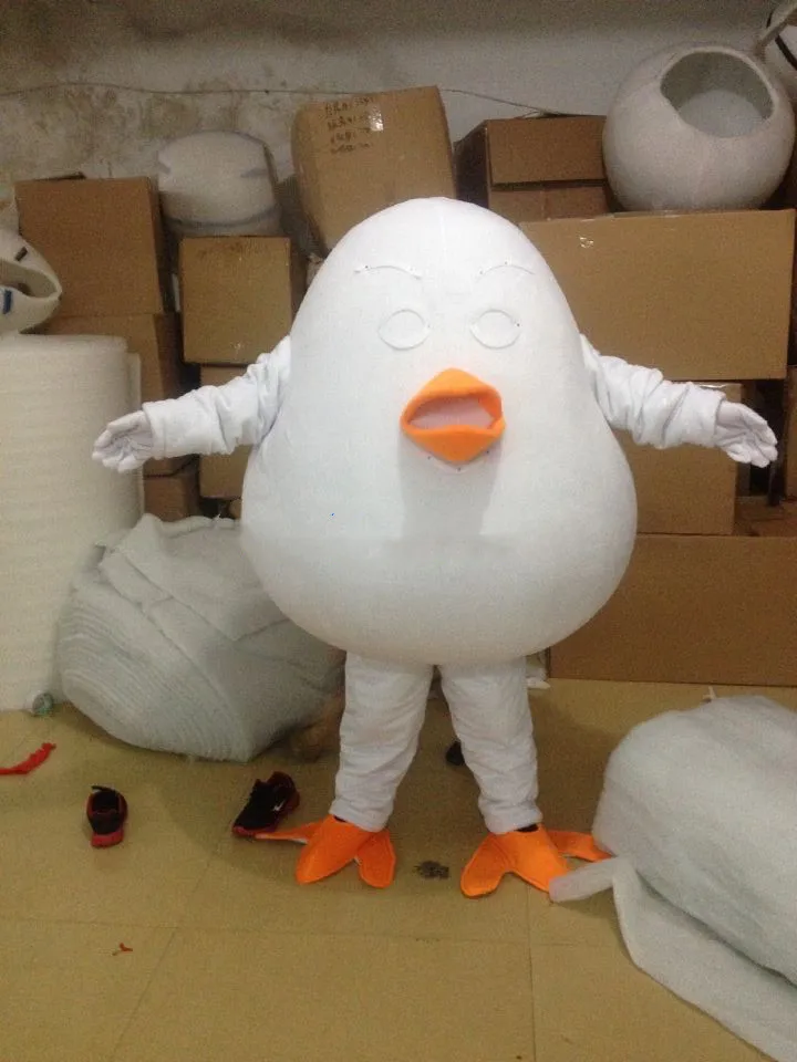 Goose Egg Mascot Costume White Black Bird Mascot Costume Adult Character Cosplay Ceremony Suits Halloween Carnival Dress