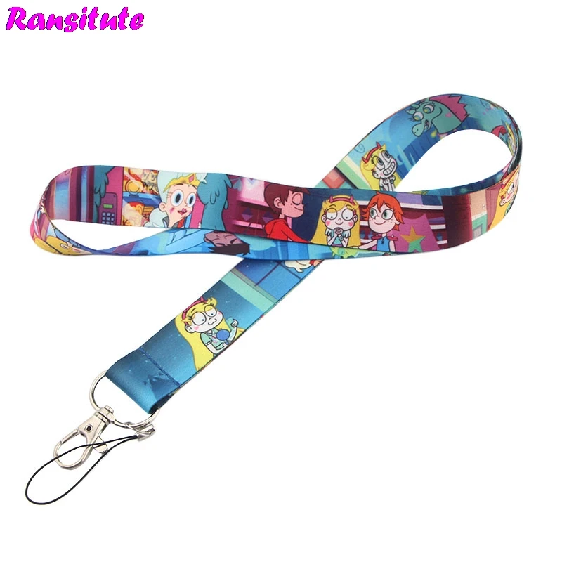 Ransitute Star vs the Forces of Evil keys ID Card, ремешок для мобильного телефона в тренажерном зале, usb-держатель для бейджа, сделай сам, ремешок для телефона R533